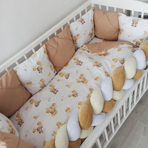 Набір постільної білизни Royal Sleep бежевий з ведмедиками НП-ROYAL Sleep Б фото