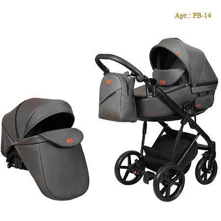 Детская коляска 2 в 1 - PREMIERA BLOOM графитовая color-14 553 фото