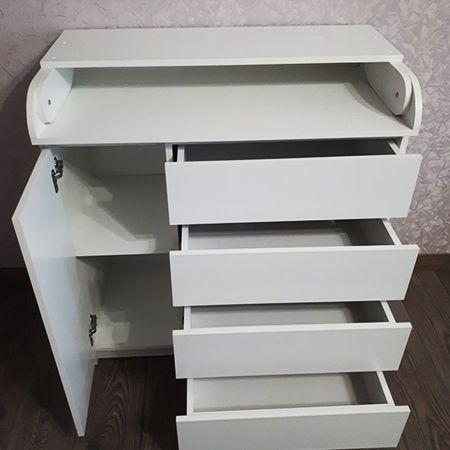 Пеленальний комод Дует LOFT 4+1 дуб сонома+білий КП Д-L дуб+б.4+1 фото