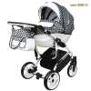 Детская коляска Grand Mirage Royal - стильная коляска 2в1 в чорно-белых цветах на силиконовых колесах