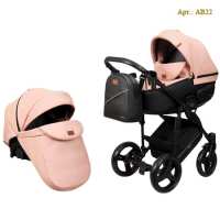 Детская коляска 2в1 AMICA BLISS светло-розовая color-22