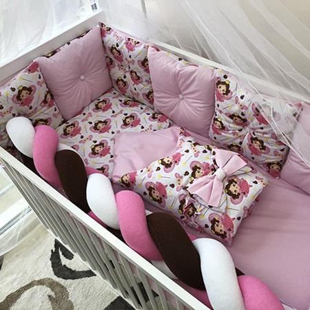 Набор постельного белья Косичка-Люкс розовый