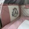 Набір постільної білизни  ROYAL BABY рожевий з вишивкою та бантиками