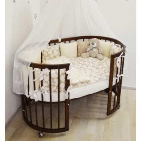 Каприз 7в1 - детская кроватка-трансформер - круглая и овальная