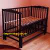 Дитяче ліжко Веселка - люкс венге - міцне і надійне ліжечко з безшумним маятниковий механізмом