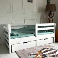 Підліткове ліжко AURORA з шухлядами біле 190*80 см