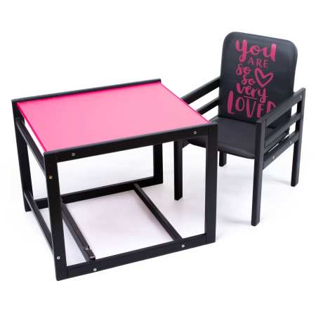 Graphite Pink - деревянный стульчик-трансформер