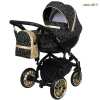 Детская коляска Amadeo Premium - новейшая модель коляски 2в1, обшита брендовой тканью с переплетением золотой и серебренной нити.